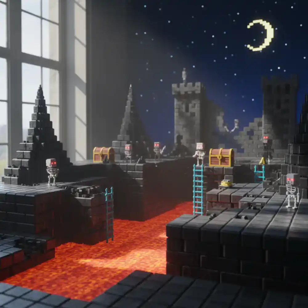 Classic platformer arcade gameplay